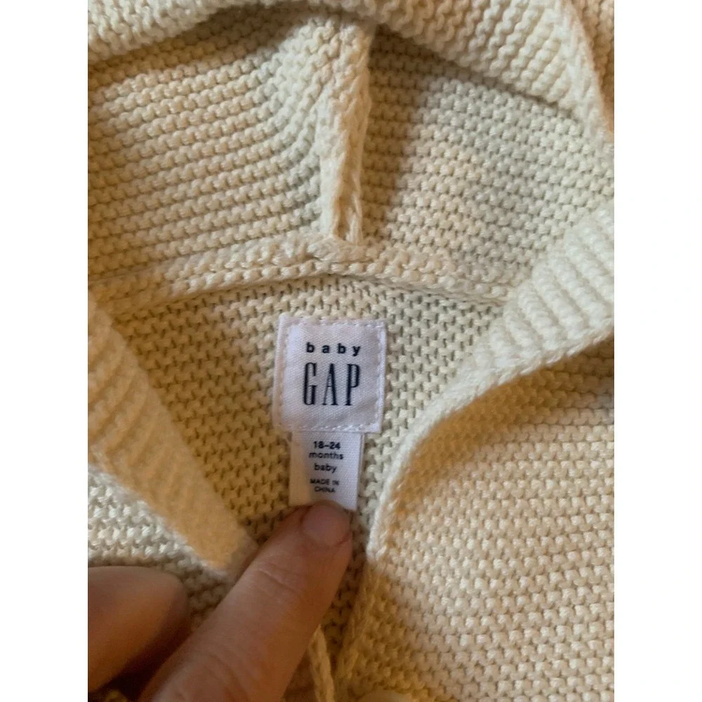Baby‎ Gap Unicorn Knit Cardigan Sweater Ivory Frost 18-24 Months Girls